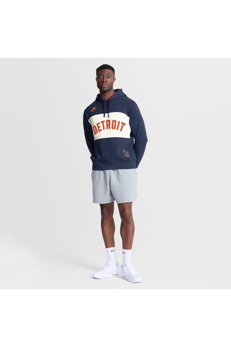 Men's Nike Navy Detroit Tigers 1961-1963 Cooperstown Collection Legacy Color-Block Hoodie, Alternate, color, Navy