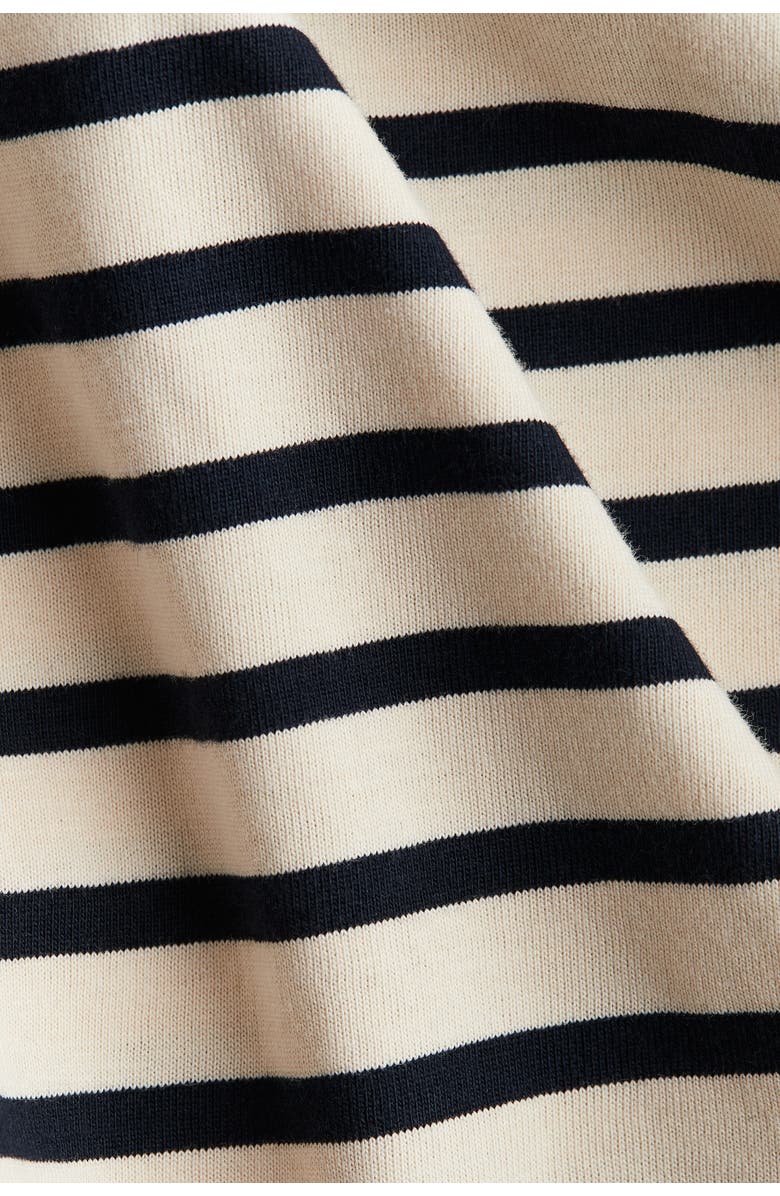 H&M Cotton Jersey Top, Alternate, color, Light Beige/Blue Striped