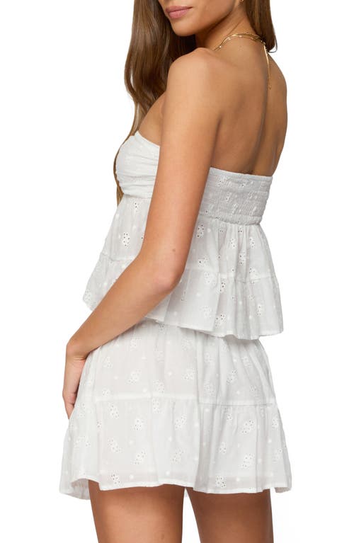 Shop Edikted Dora Eyelet Strapless Cotton Top