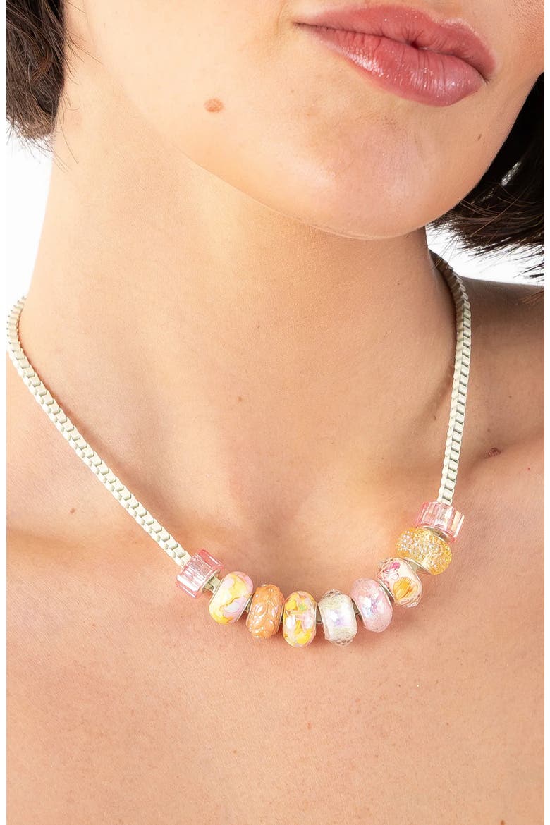 Pastel Bead Charm Necklace, Alternate, color, PASTEL CREAM