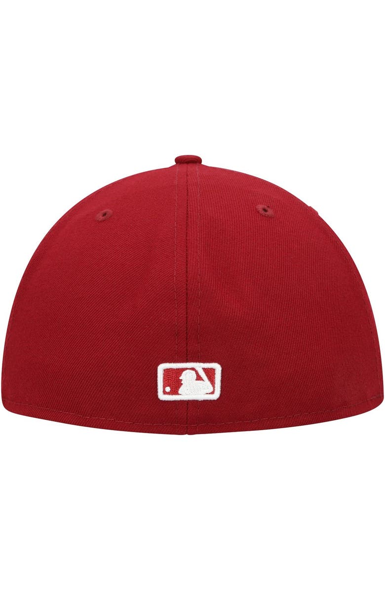 New Era Men's New Era Cardinal Tampa Bay Rays White Logo 59FIFTY Fitted Hat, Alternate, color, Cardinal