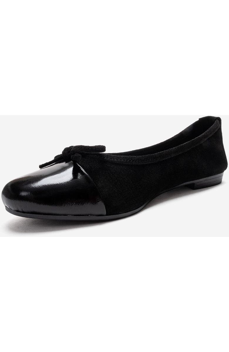 Forever & Always Shoes Boleo Leather Ballet Flat, Alternate, color, Black Suede