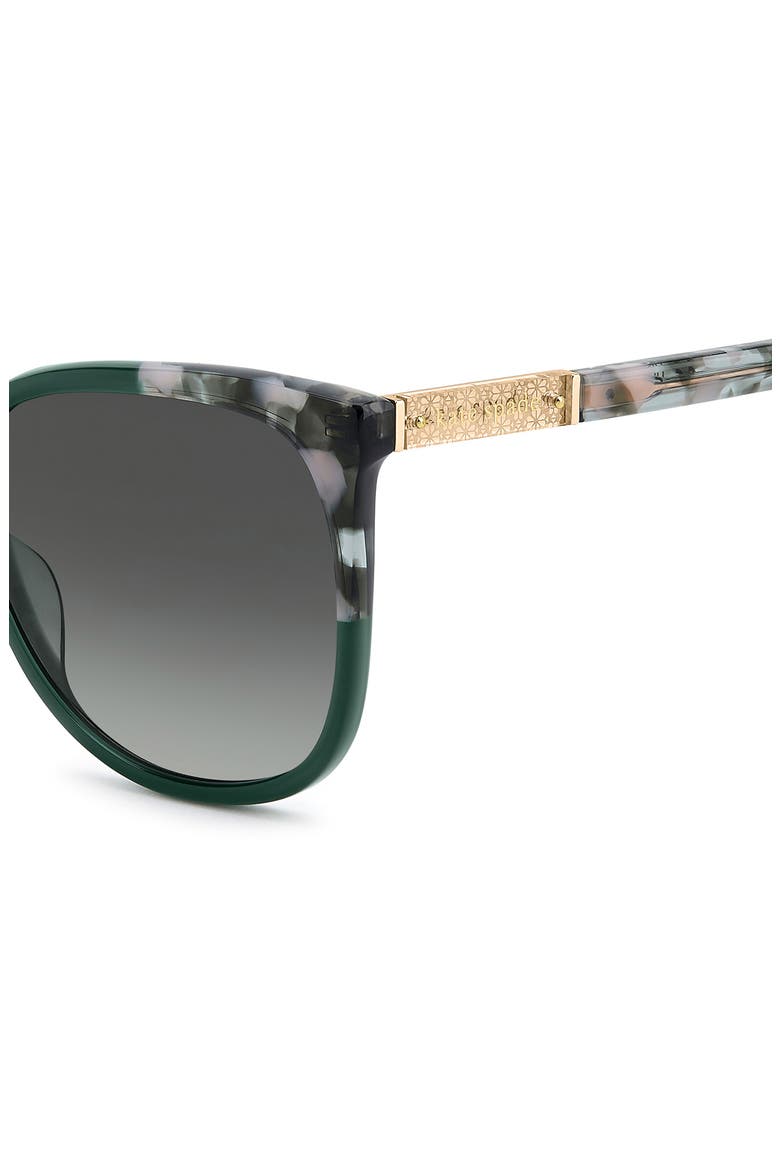 Kaysie 58mm Gradient Square Sunglasses, Alternate, color, GREEN/ DARK GREY SF