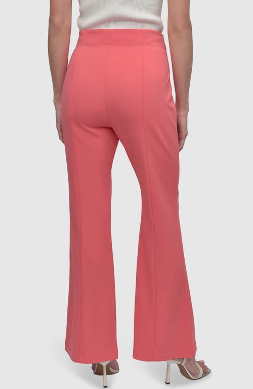 Dkny Wide Leg Scuba Pants In Coral Crus