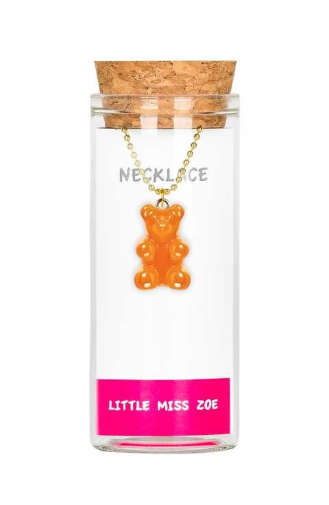 Gummy Bear Charm Necklace in Gift Bottle