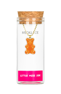 Little Miss Zoe Gummy Bear Charm Necklace in Gift Bottle