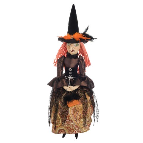 Elfreda Witch Joe Spencer Gathered Traditions Halloween Art Doll Figure