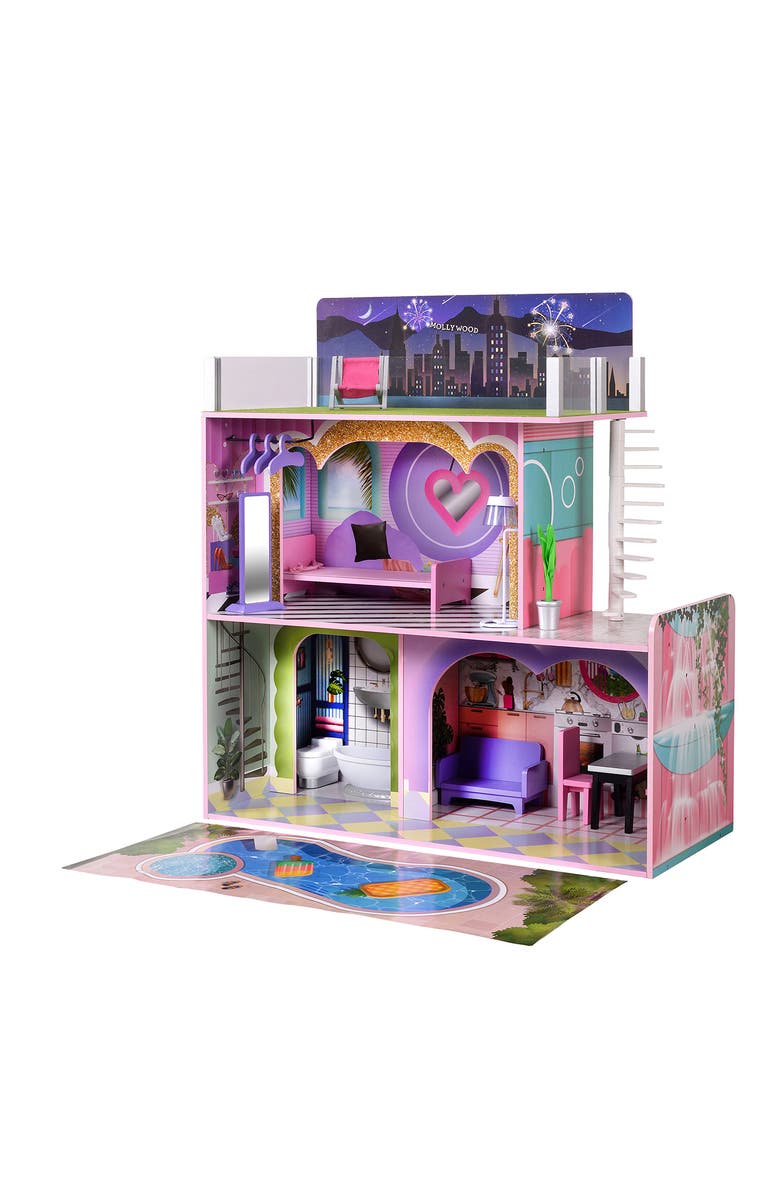 Teamson Kids Olivia's Little World Dreamland Sunset Dollhouse, Main, color, Multi-Color