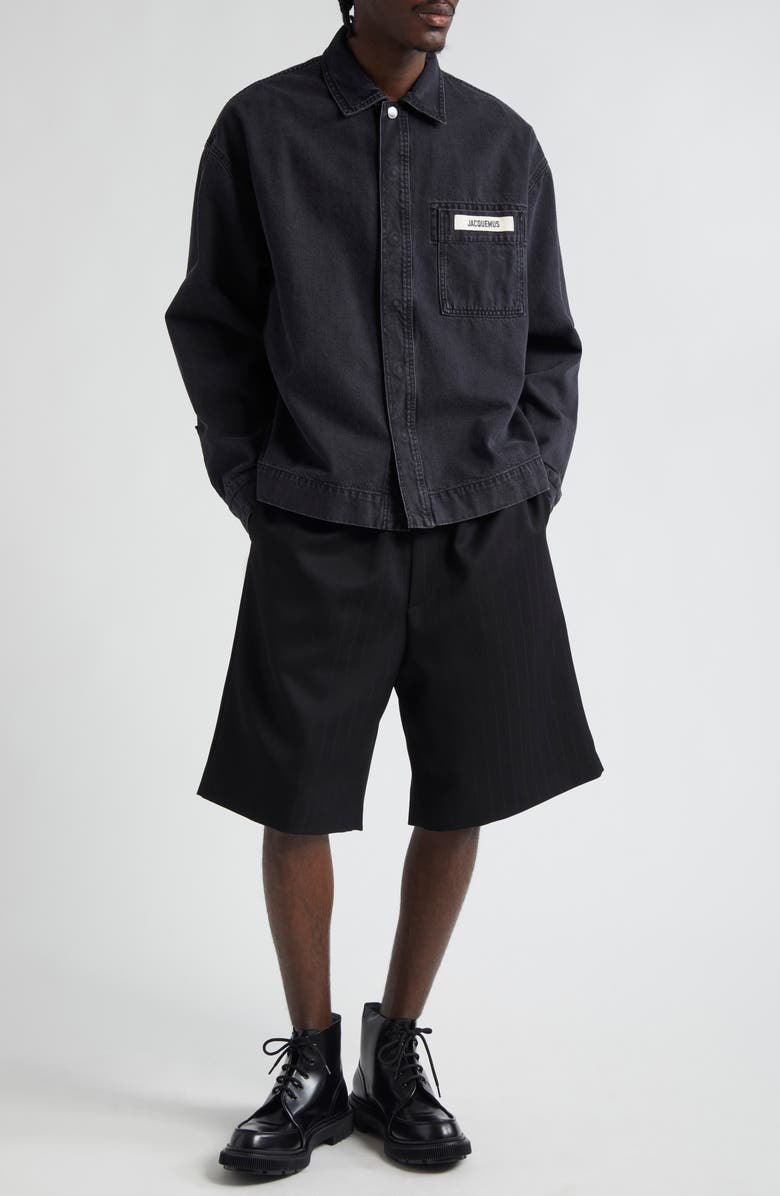 Jacquemus Le Bermuda Juego Oversize Wool Shorts, Alternate, color,