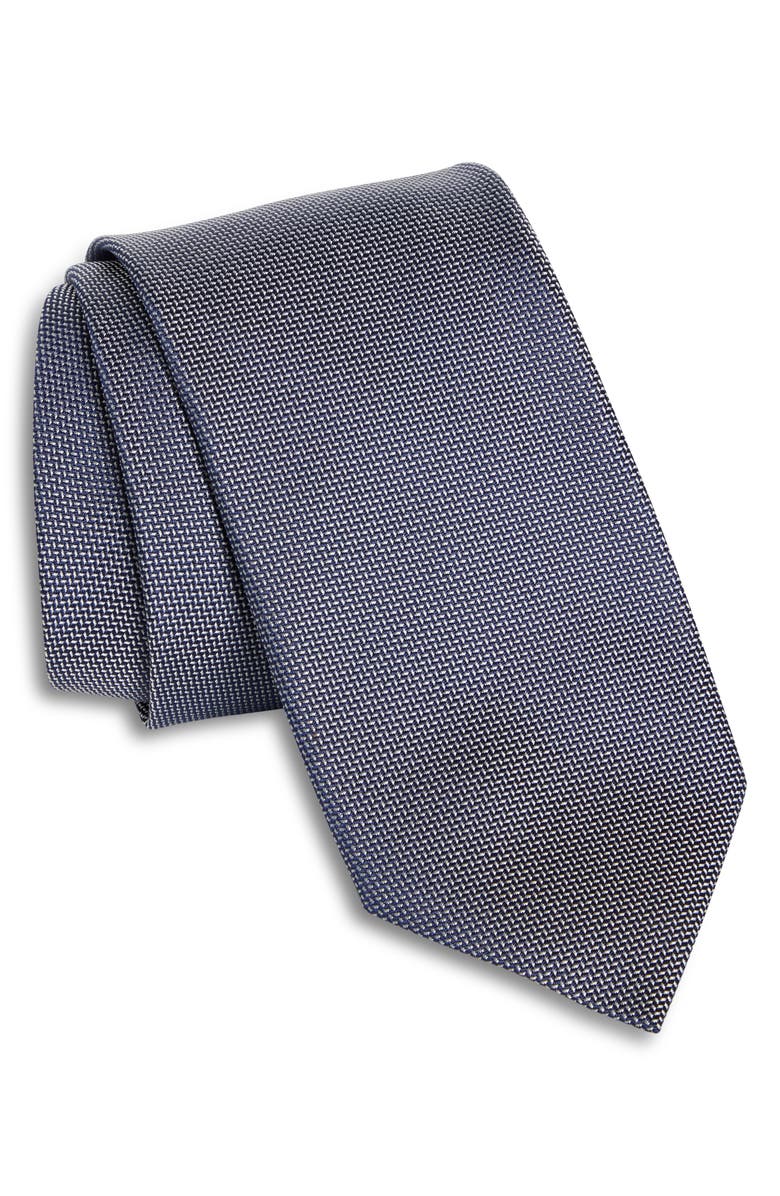 ZEGNA TIES Microchevron Silk Tie, Main, color, 