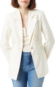 Sam Edelman Sire Embroidered Fit & Flare Blazer