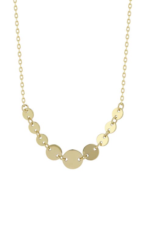 <p>14K Gold Disc Necklace</p>