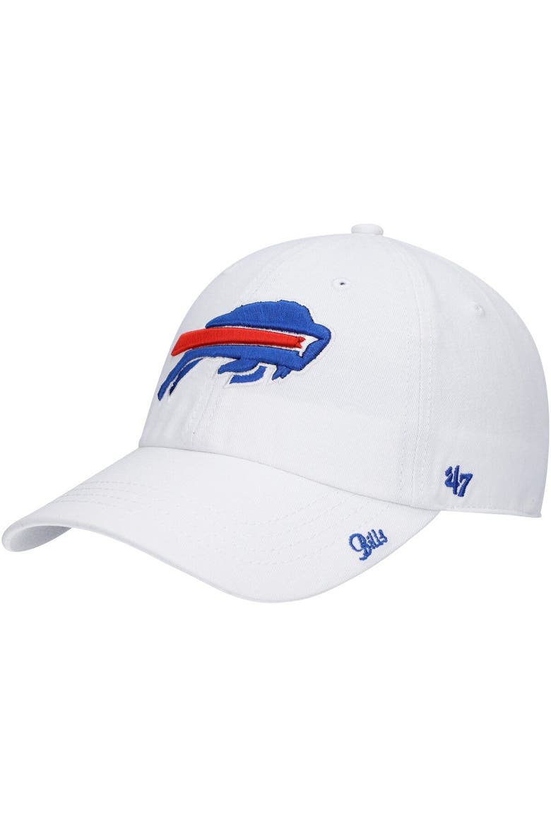 Women's '47 White Buffalo Bills Miata Clean Up Logo Adjustable Hat, Main, color, White