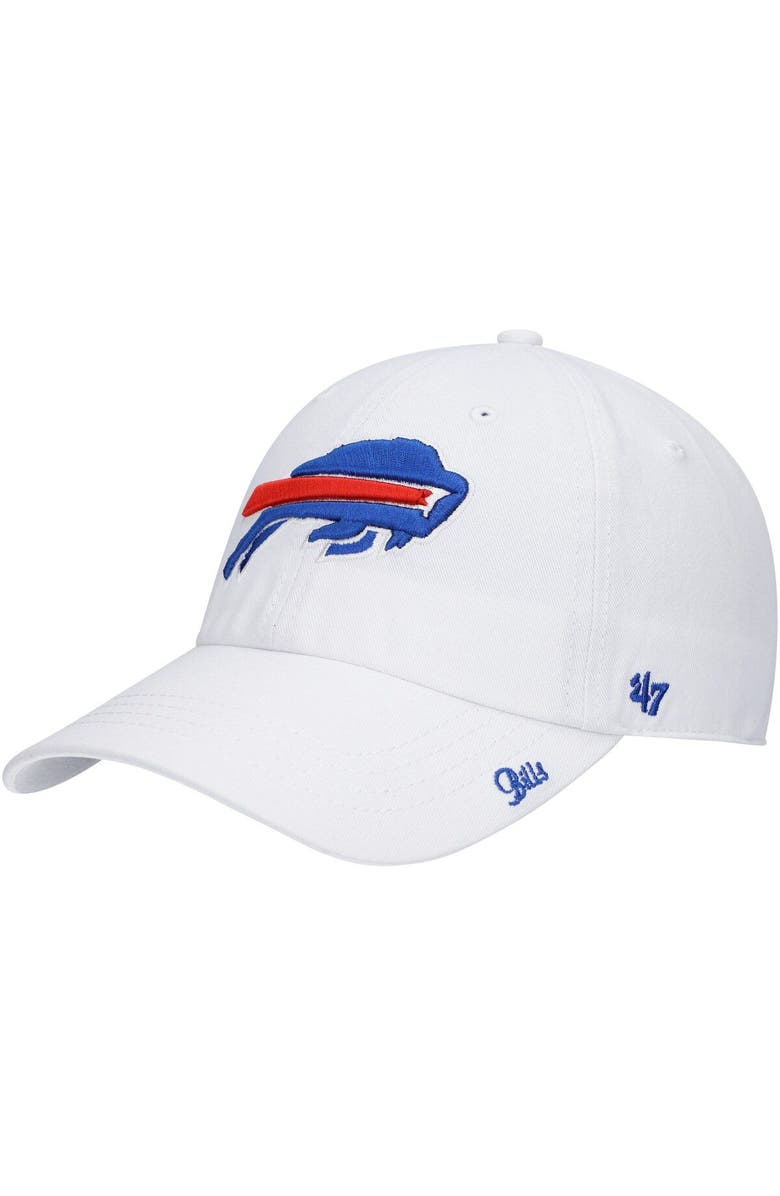 '47 Women's '47 White Buffalo Bills Miata Clean Up Logo Adjustable Hat, Main, color, White