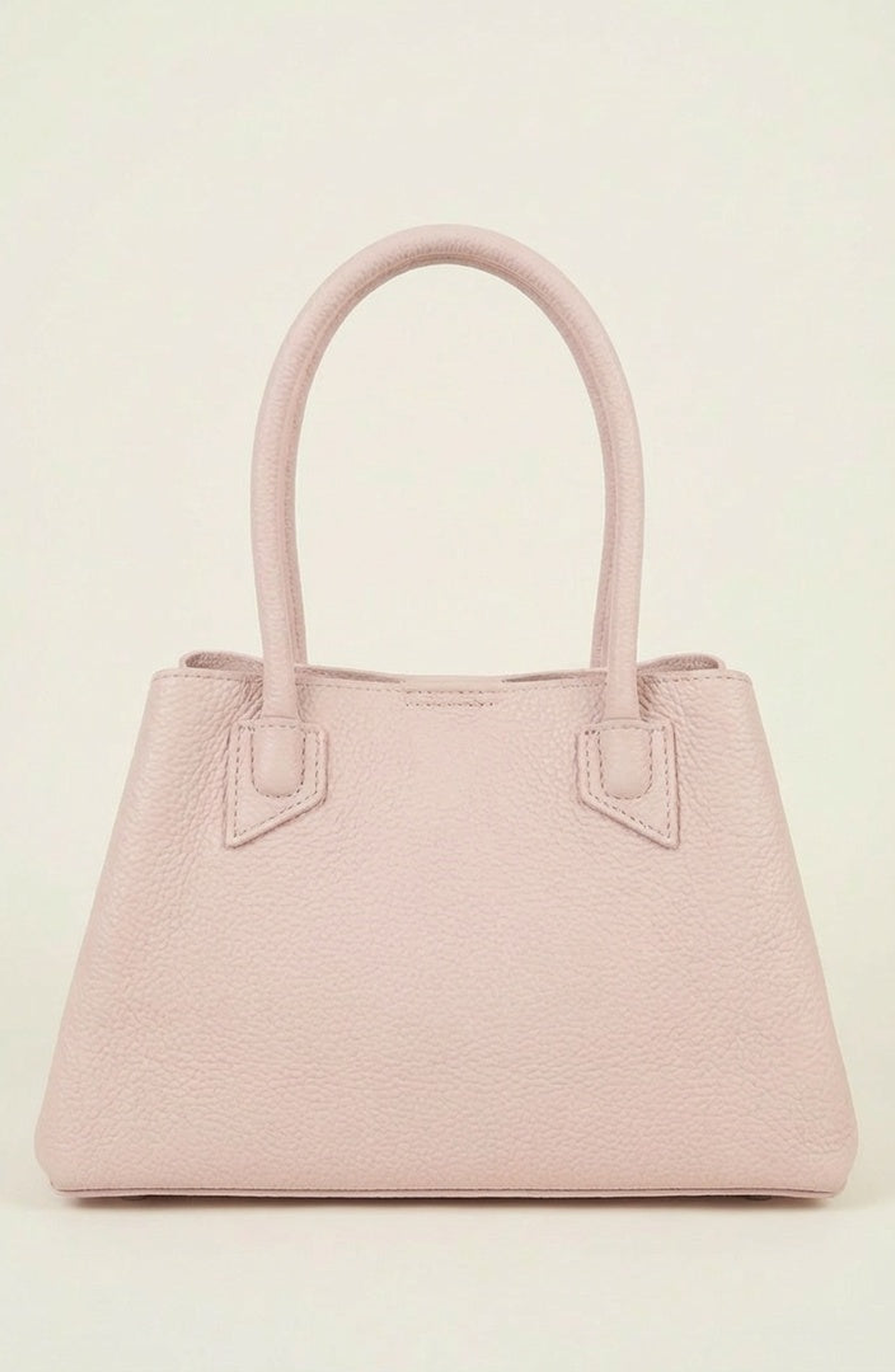 Modenaire Top Handle Leather Bag with Ring Accent, Alternate, color, Pink