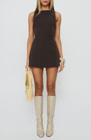 Princess Polly Yumiko Pinstripe Sleeveless Romper