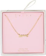 Leith Block Love Script Necklace