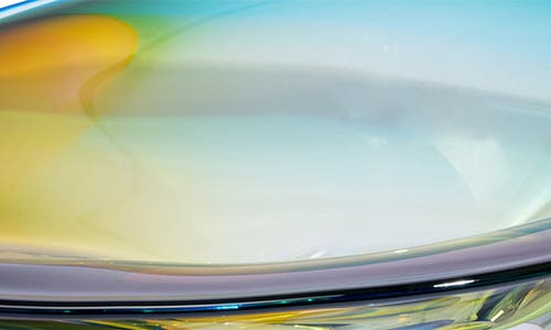 Kosta Boda Mirage Dish In Blue Multi