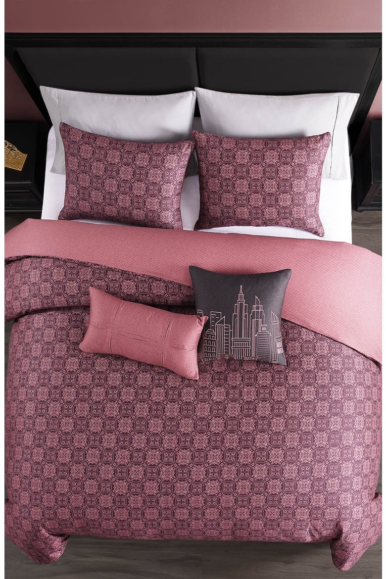 Mauve Dreams Cotton Sateen Comforter Set, Alternate, color, PURPLE