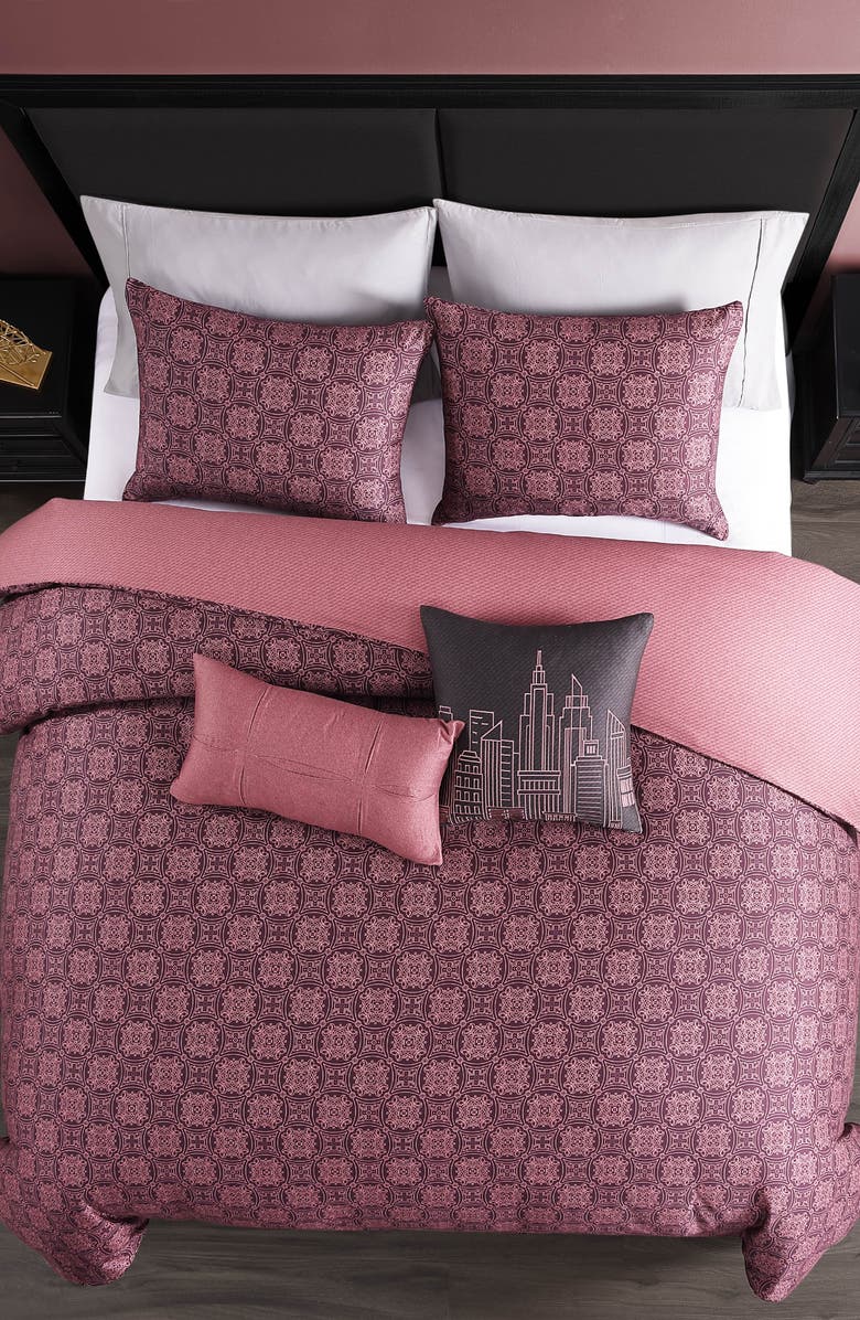 Bebejan Mauve Dreams Cotton Sateen Comforter Set, Alternate, color, Purple