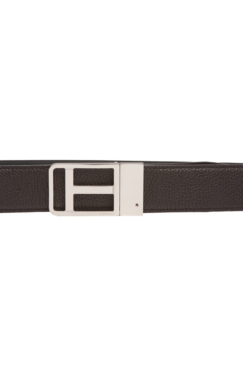 TOM FORD Framed T Buckle Reversible Soft Grain Leather Belt, Alternate, color, Brown/ Black