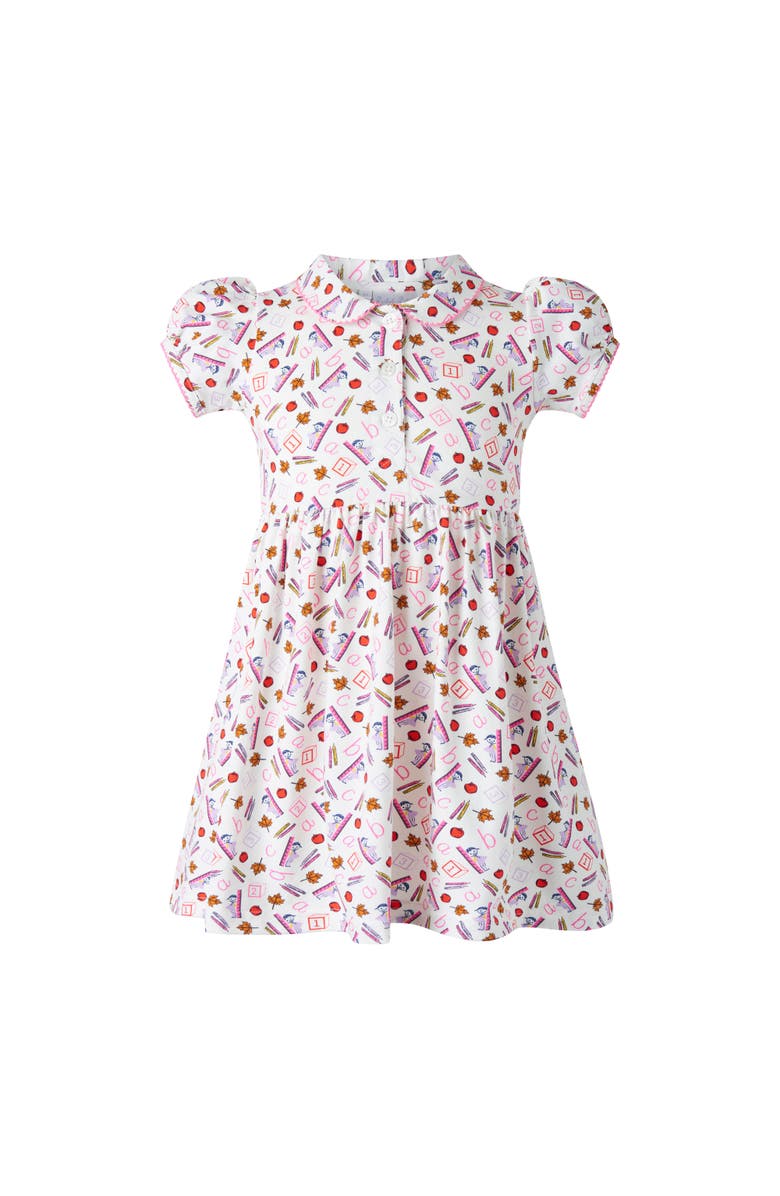 Rachel Riley ABC Jersey Dress, Main, color, Pink