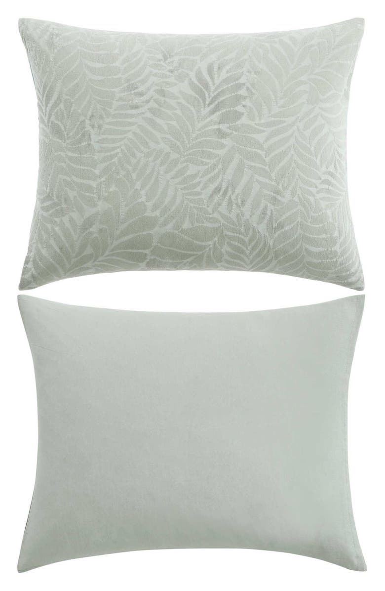 Tommy Bahama Island Estate Harbor Palm Cotton Duvet Cover Set, Alternate, color, Green