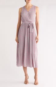 T Tahari Sleeveless Pleated Maxi Dress