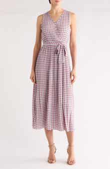 T Tahari Sleeveless Pleated Maxi Dress