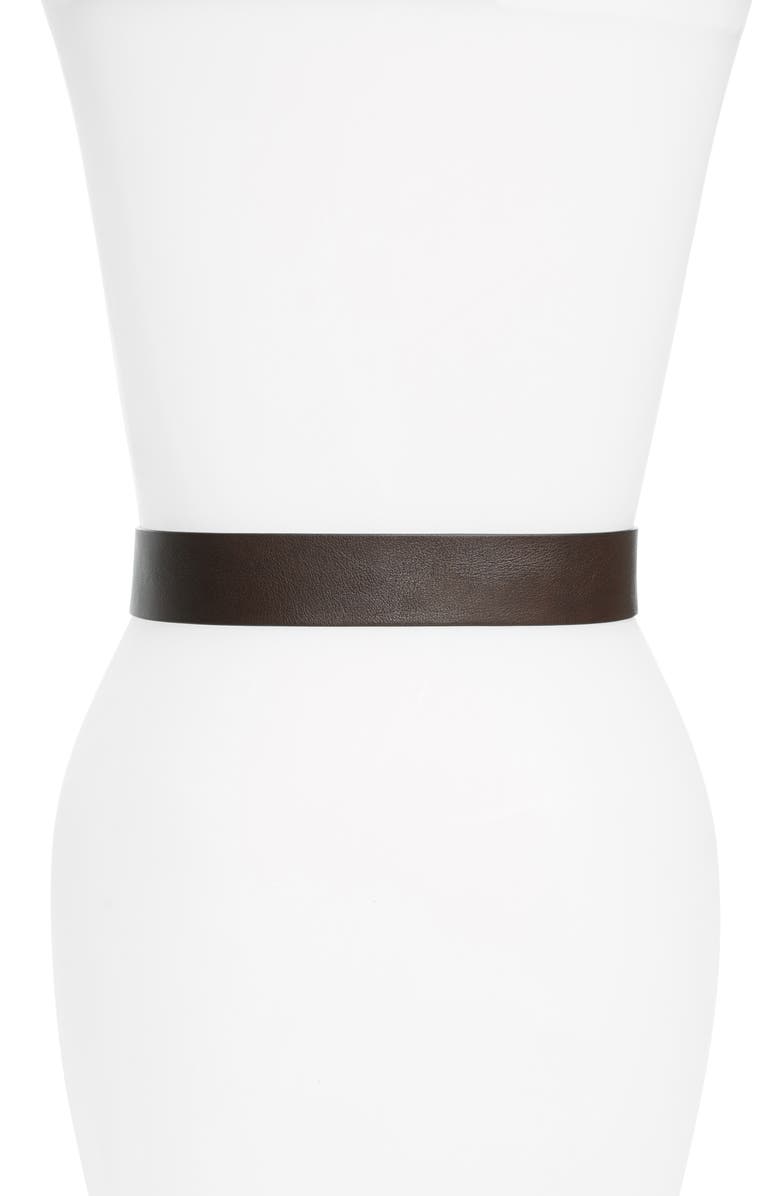 AllSaints Leather D-Ring Belt, Alternate, color, 