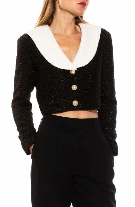 Alexia Admor Clementine Tweed Crop Jacket