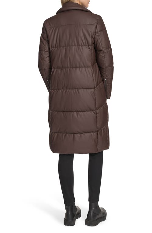 Andrew Marc Farren Water Resistant Puffer Coat In Brown
