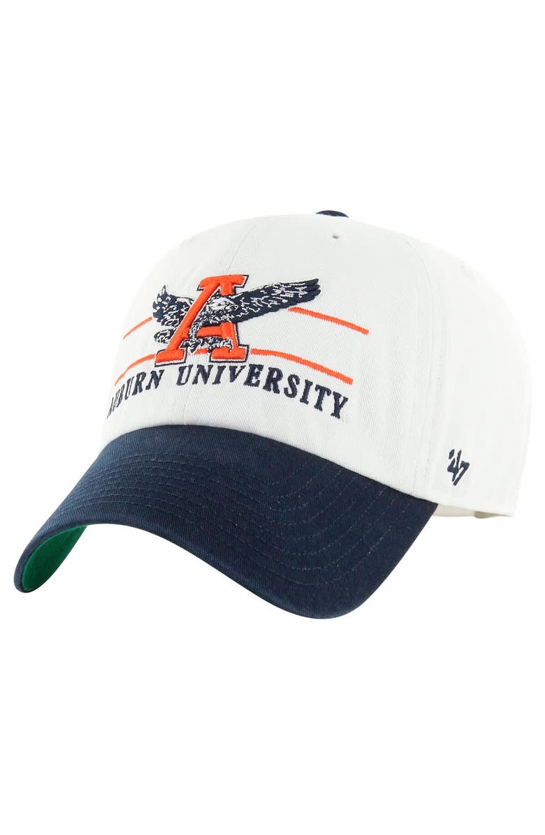 '47 Men's '47 White Auburn Tigers Gridiron Clean Up Adjustable Hat, Main, color, 