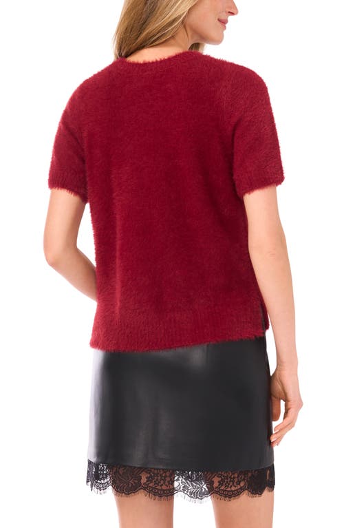 Vince Camuto Short Sleeve Sweater In Red