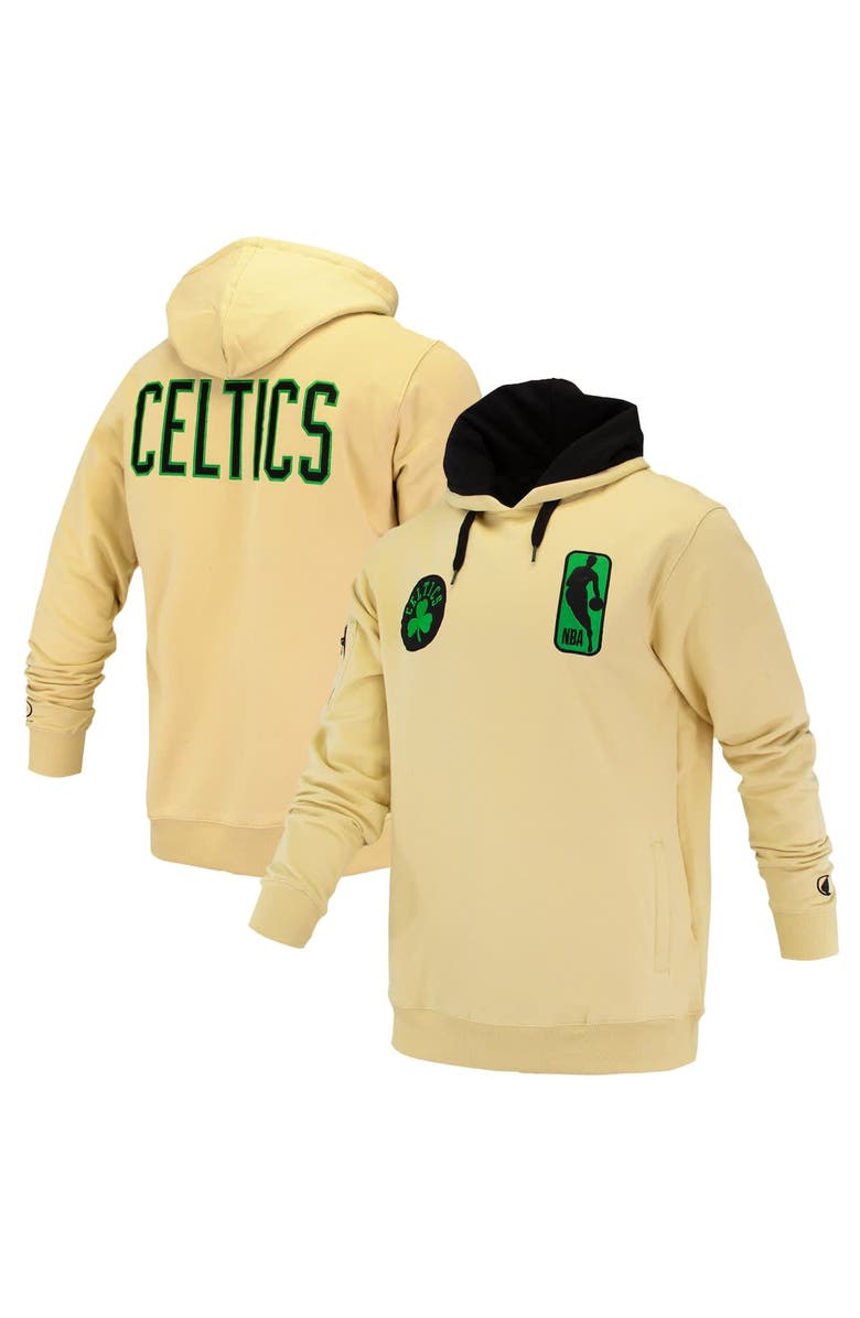 FISLL Unisex FISLL Cream Boston Celtics Logoman Shadow Collection Pullover Hoodie, Alternate, color, Cream