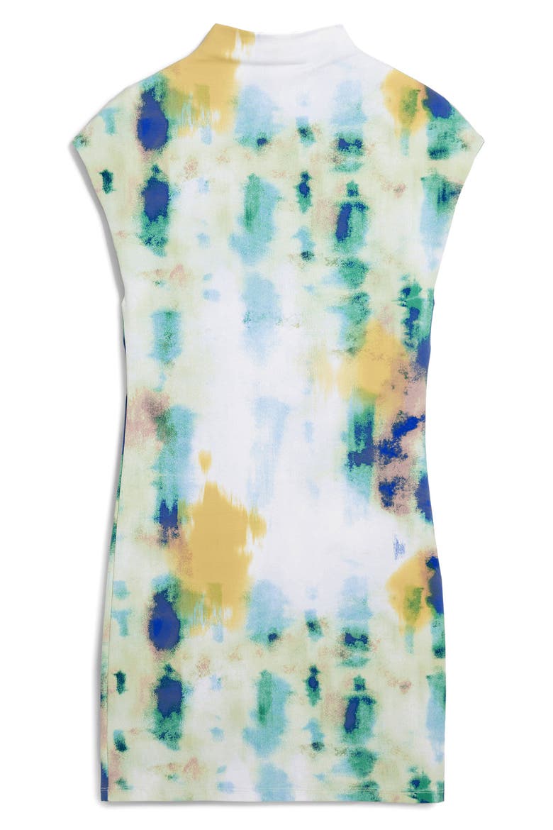 Mock Neck Dress, Alternate, color, BEIGE