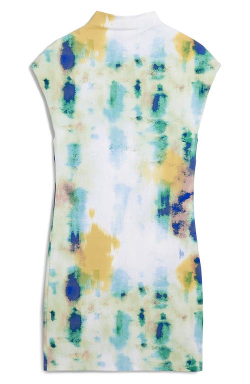 Desigual Mock Neck Dress In Blue