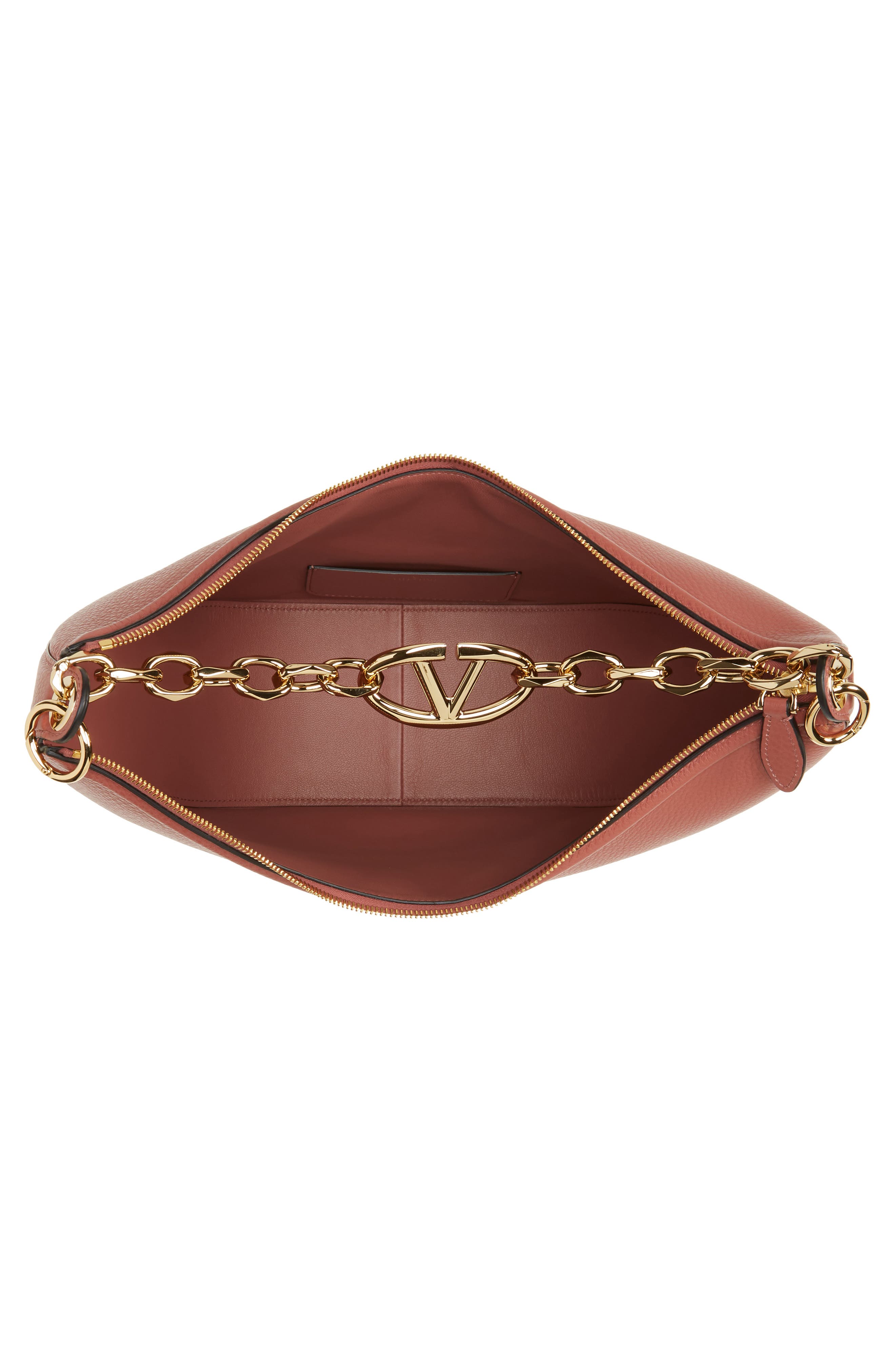 Valentino Garavani Medium VLOGO Moon Leather Hobo Bag, Alternate, color, 