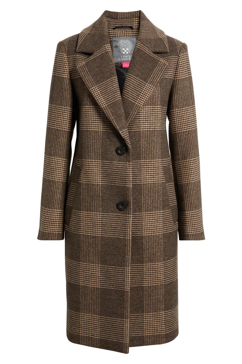 Wool Blend Coat, Alternate, color, TAUPE GLEN PLAID
