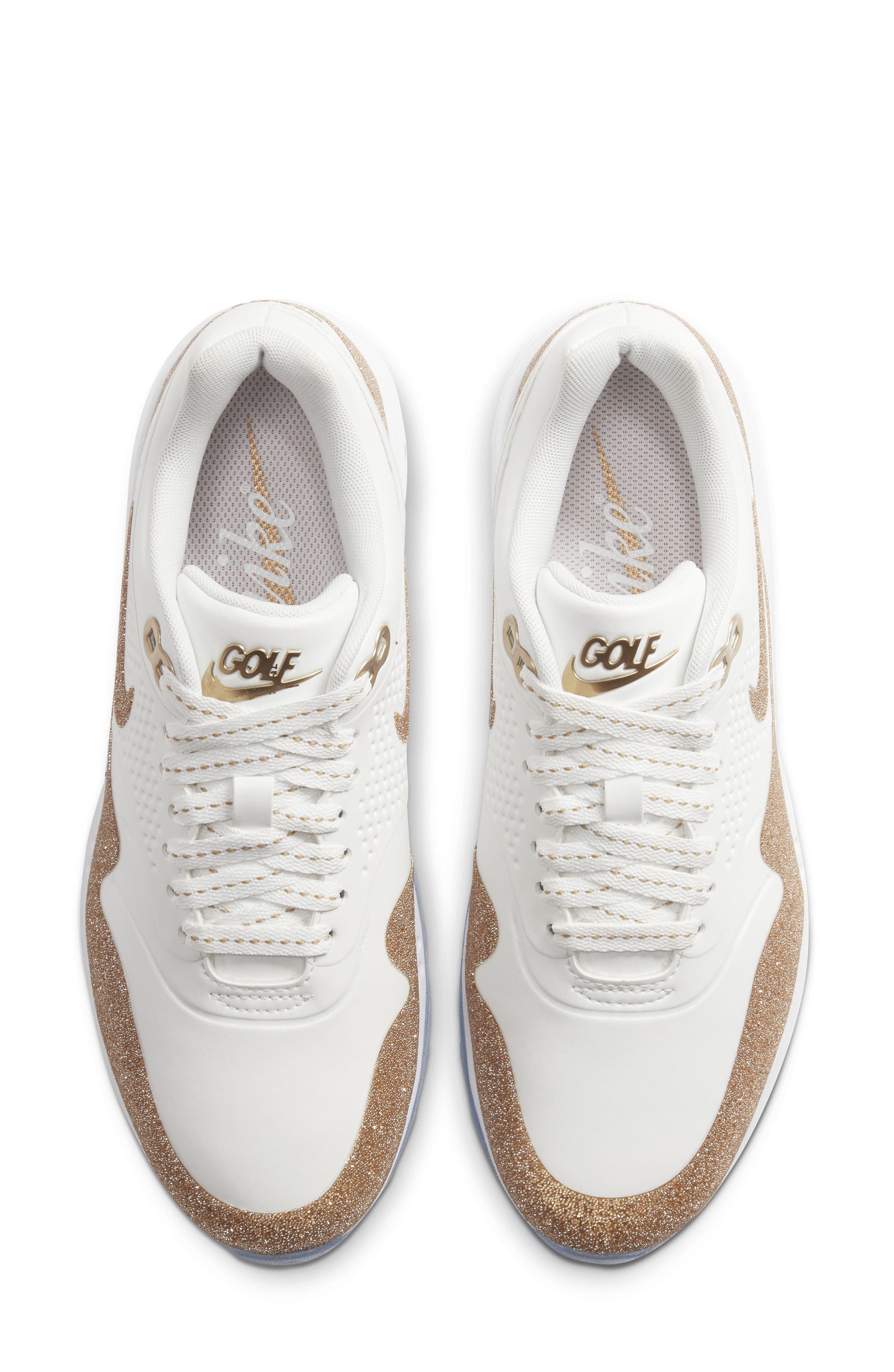 Nike Air Max 1 x Swarovski<sup>®</sup> Golf Shoe, Alternate, color, 