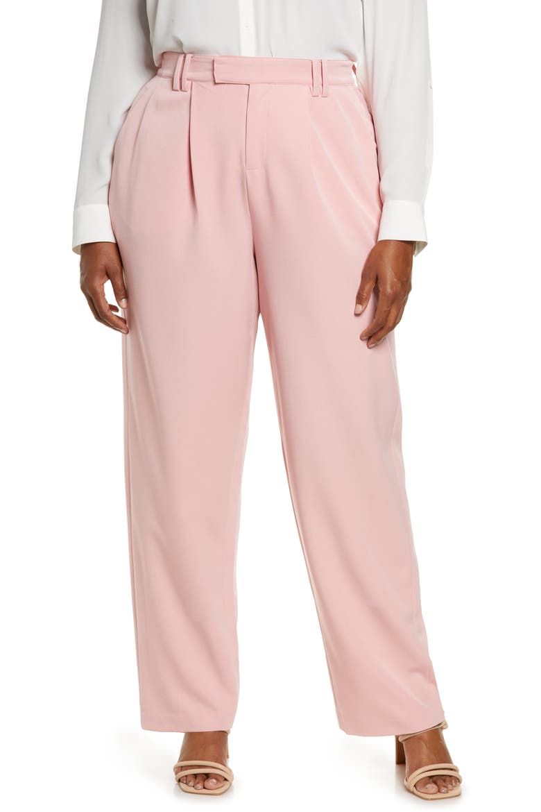 Chloe Straight Leg Pants, Main, color, POWDER PINK
