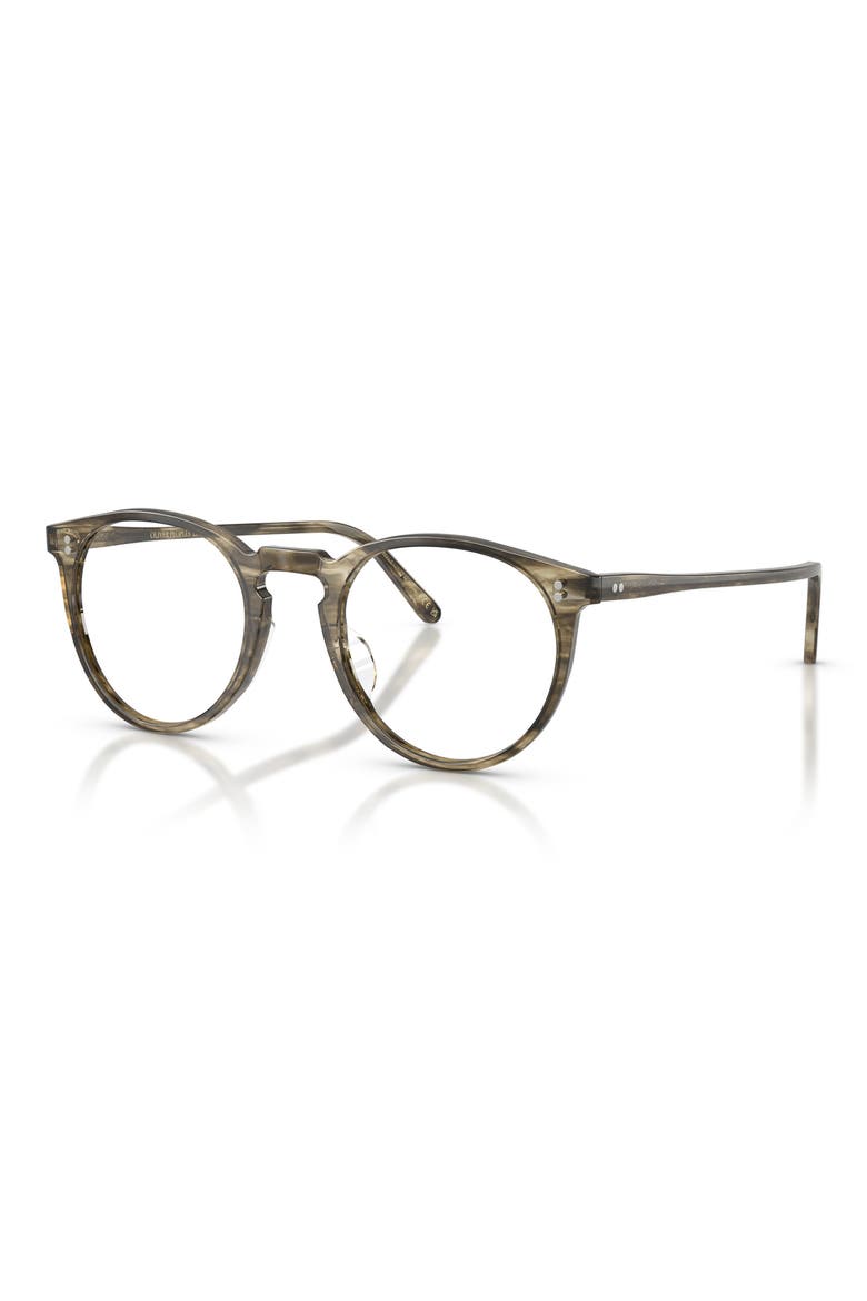 O'Malley 47mm Round Optical Glasses, Alternate, color, SOFT OLIVE BARK/ DEMO LENS