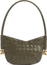 Bottega Veneta Mini Solstice Intrecciato Leather Hobo Bag