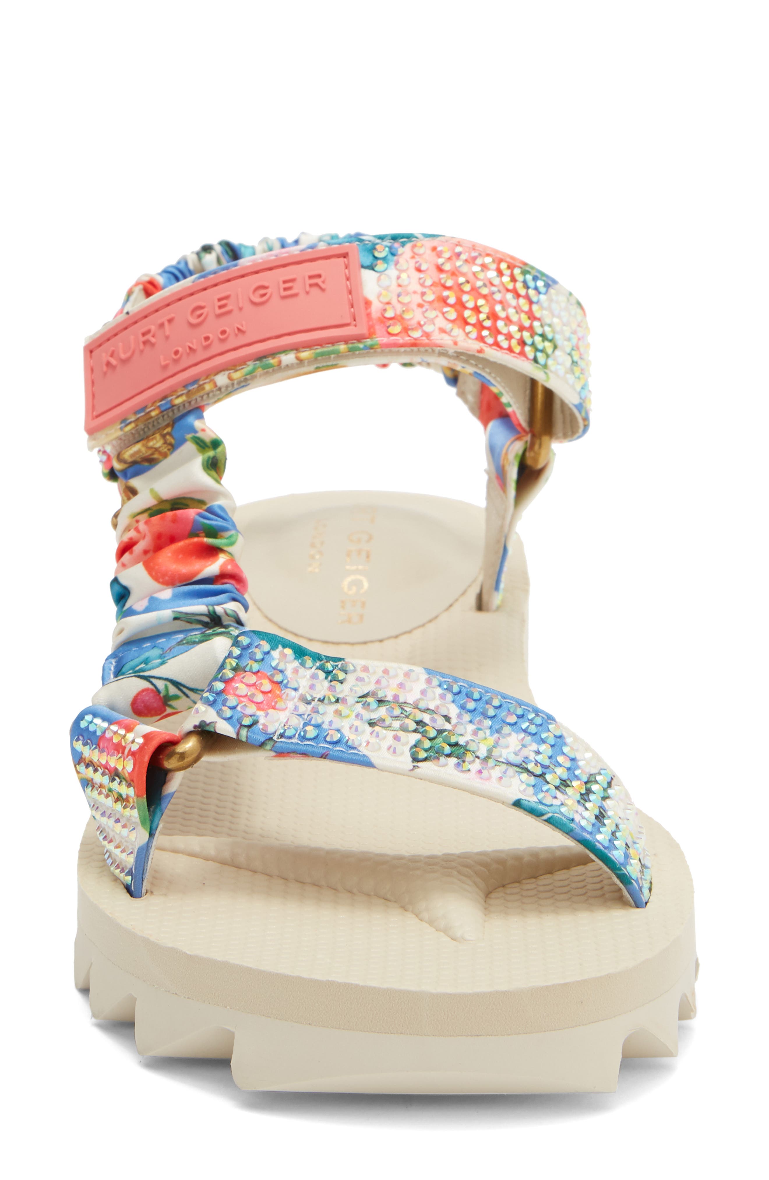 Kurt Geiger London Orion Double Strap Sandal, Alternate, color, White/ Oth