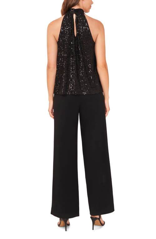 Halogenr Halogen(r) Halter Neck Sequin Top In Multi