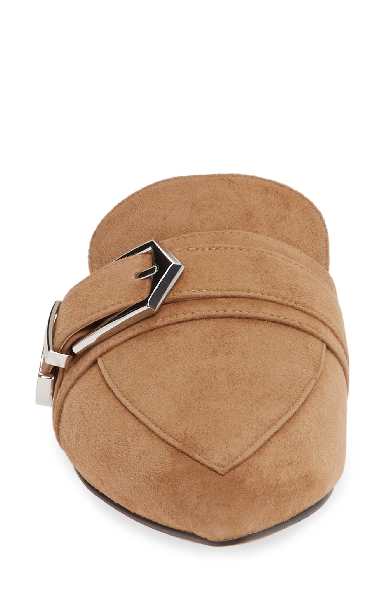 Linea Paolo Ace Buckle Pointed Toe Mule, Alternate, color, Tan Suede