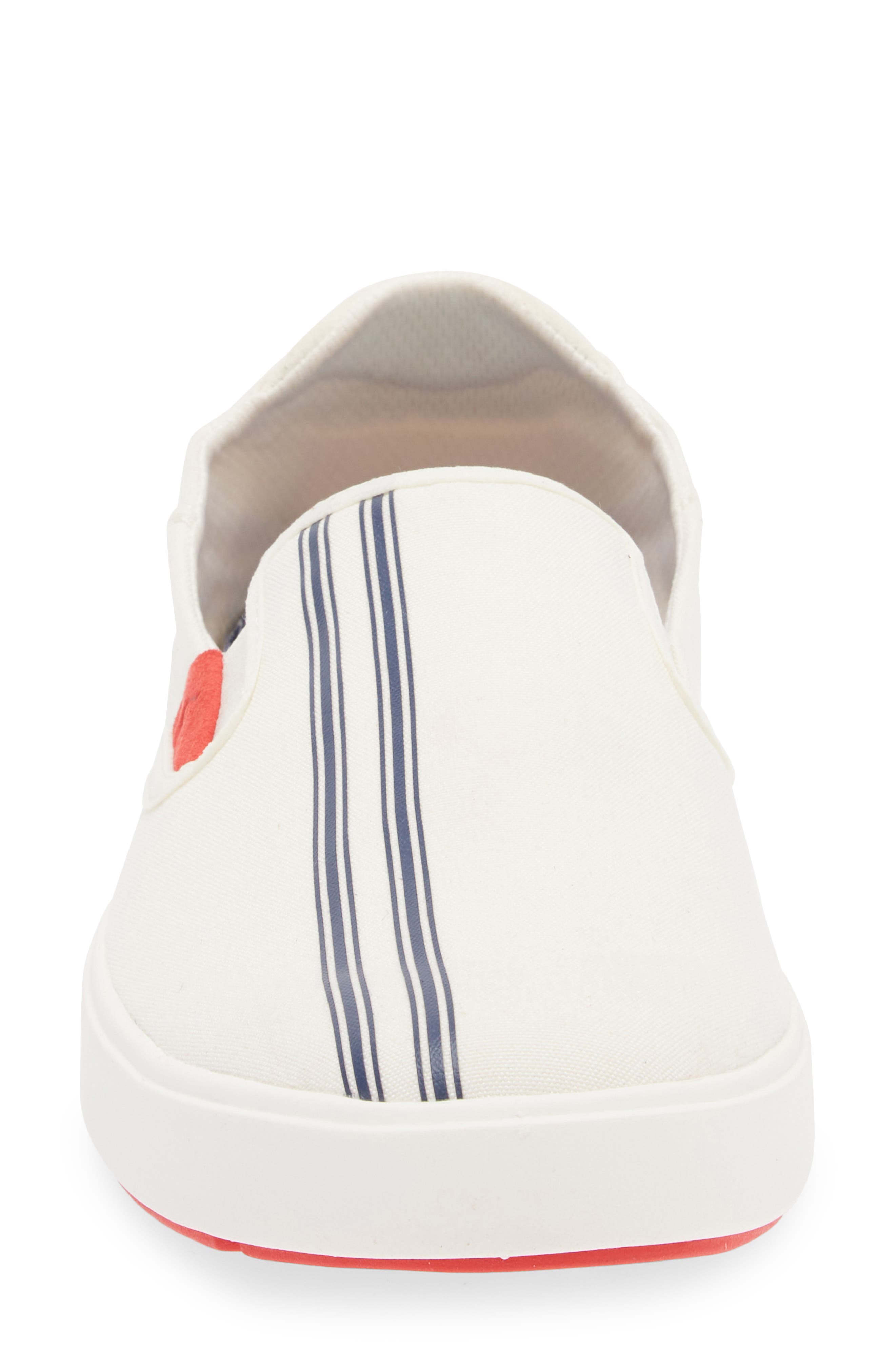 OluKai Lae'ahi Slip-On Sneaker, Alternate, color, Off White / Stripe