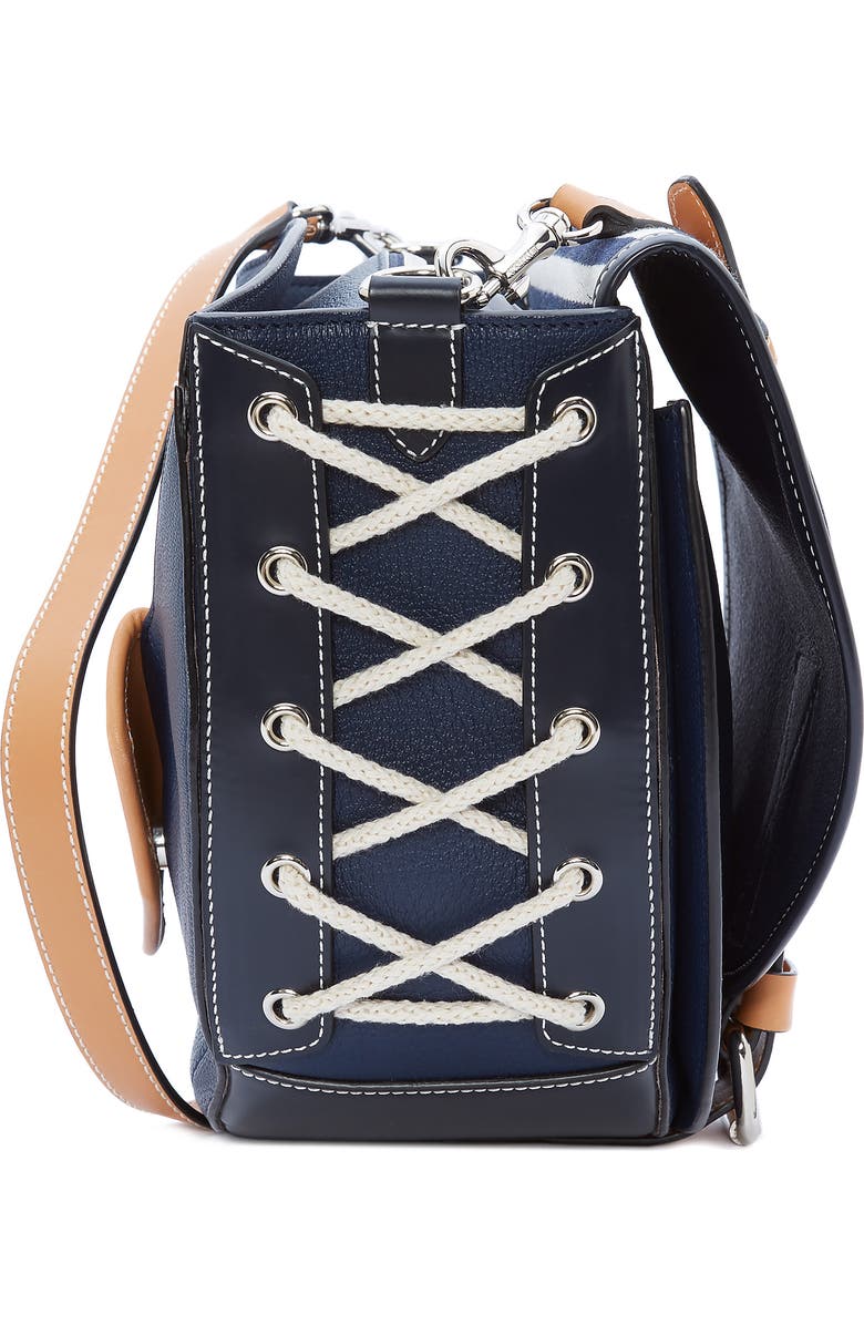 JW Anderson Small Bike Leather & Canvas Crossbody Bag, Alternate, color,