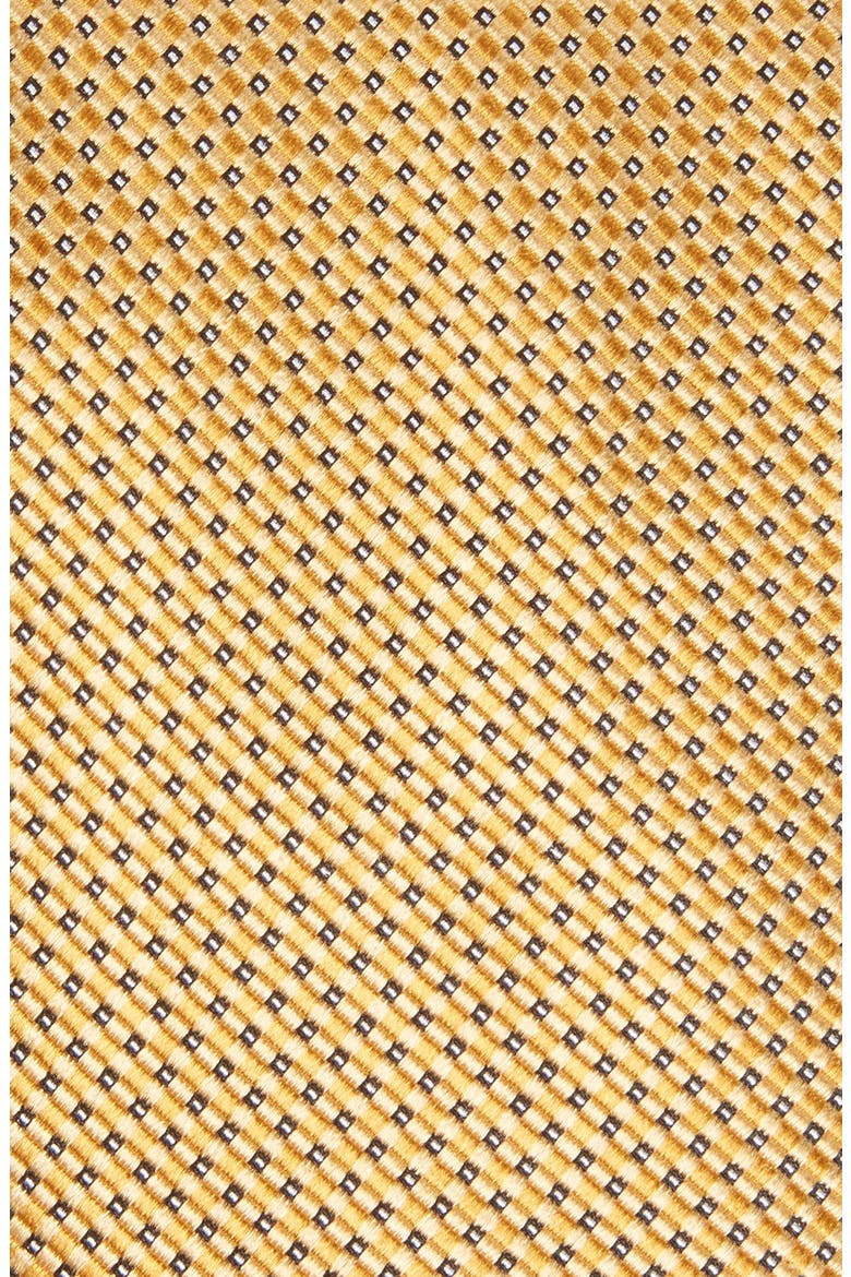 Microgrid Silk Tie, Alternate, color, GOLD