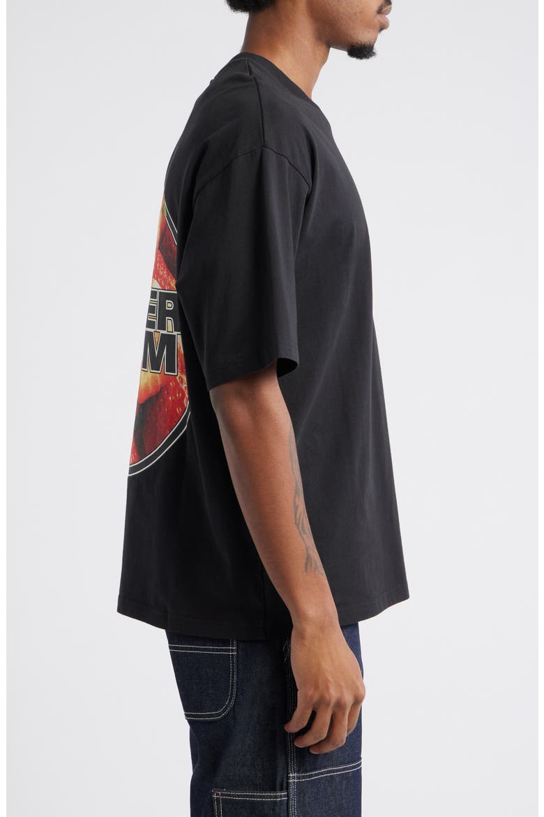 Strawberry Logo Graphic T-Shirt, Alternate, color, BLACK